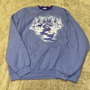 Artisans Cabela's Crew Neck Winter Nature Cardinal Grandma Sweatshirt size XL